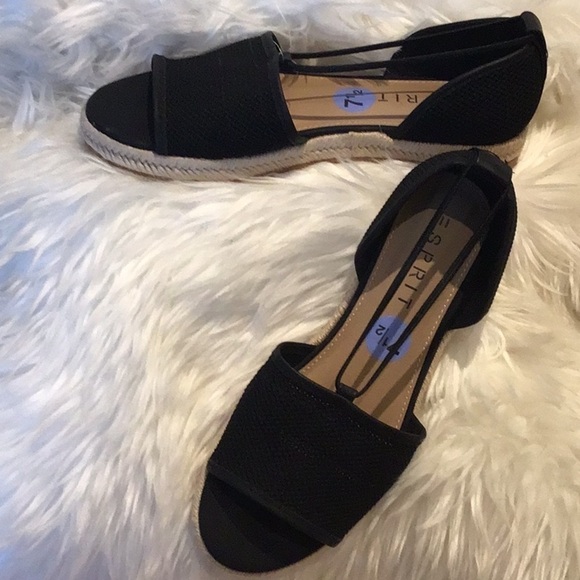 About ESPRIT Ada crocheted mesh upper jute wrapped sole Espadrilles Size 7.5 NWT - Picture 2 of 6